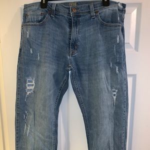 True craft distressed jeans